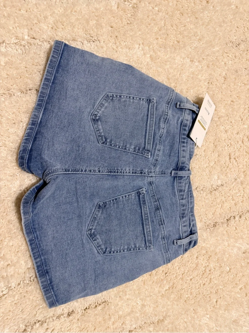Light Blue Denim Skort with Front Pocket - Unbranded